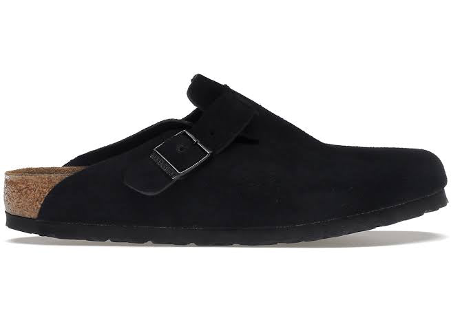 Boston Soft Footbed Suede Black